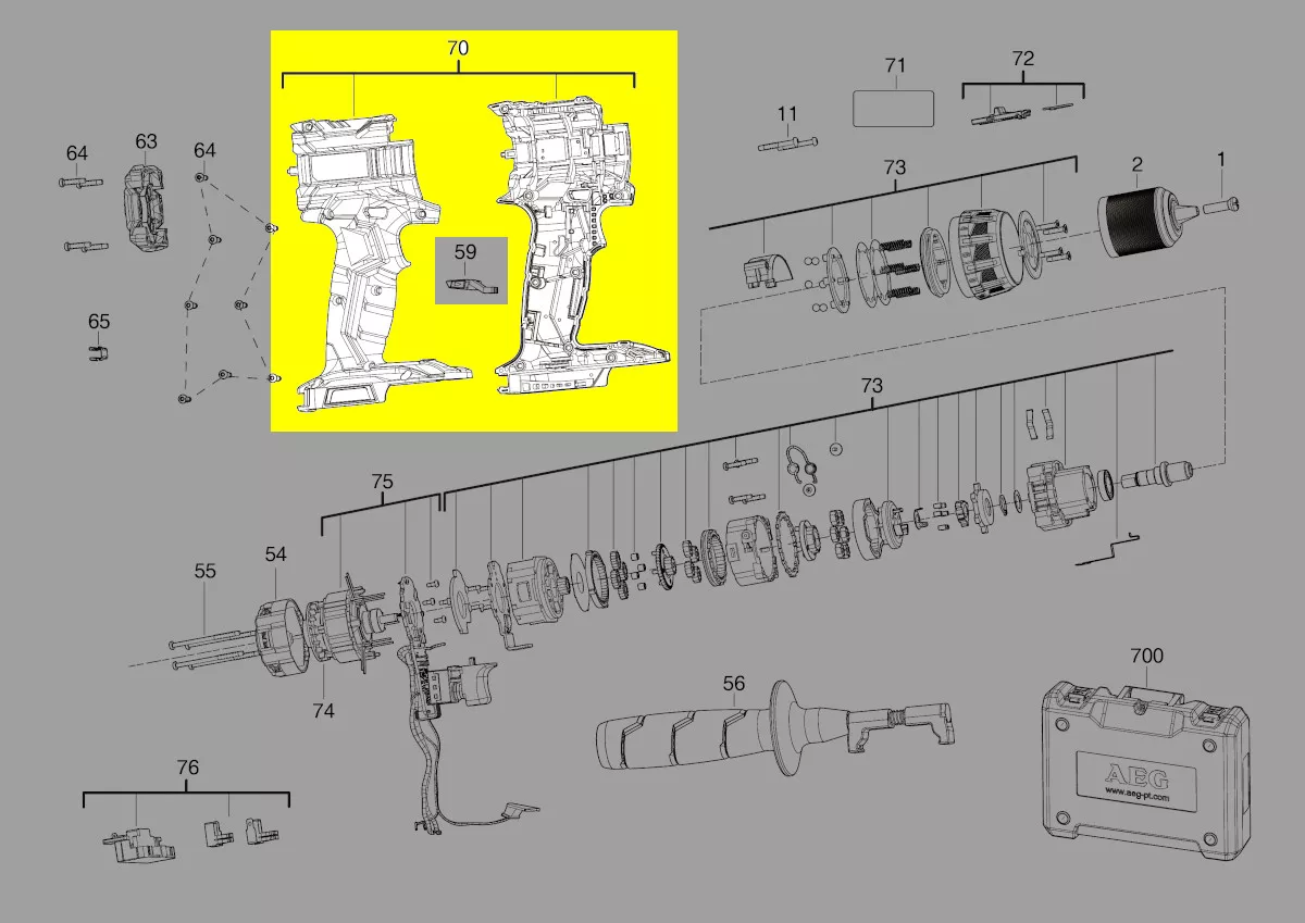 Boitier réf. 4931465725 AEG
